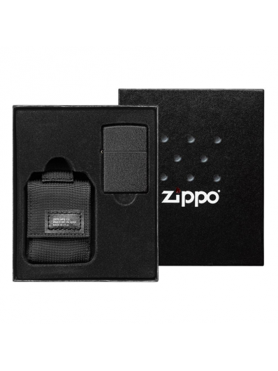 L'étui de collection Zippo finition noire et rouge contient 8 pièces