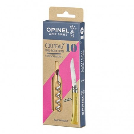 Couteau Opinel tire-bouchon n°10 lame inox
